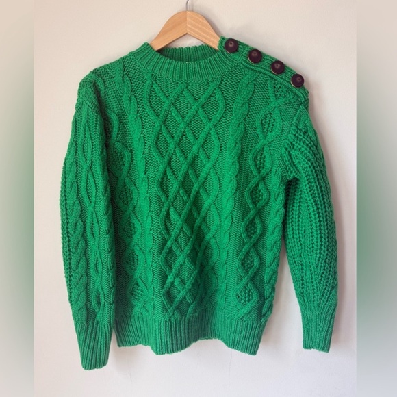Sezane James Jumper in Bright Green sz S - Picture 2 of 3